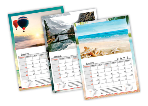 Calendário De Parede, Com Fundo Em Mdf E Folhas Destacáveis 
