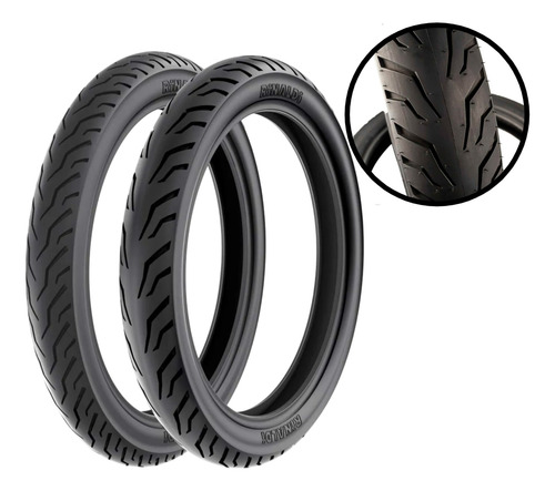 Par Pneu Sem Câmara 90/80 Aro 14 + 80/80 Aro 14
