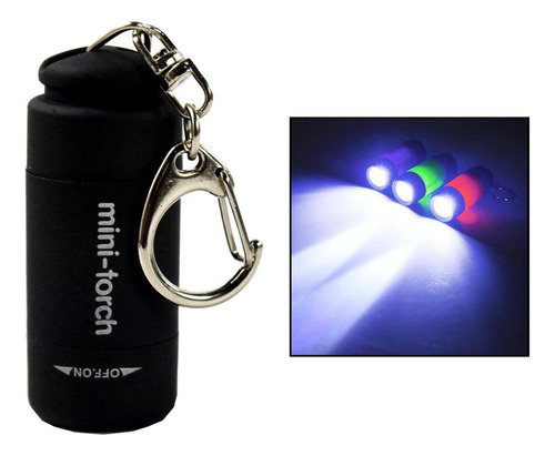 2 Mini Llavero De Linterna Led Portátil De Mano Para Ir De