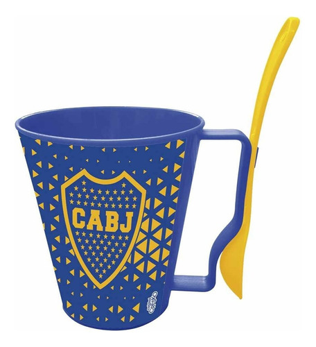 Taza Plastica Infantil Con Cuchara Boca Juniors Cresko