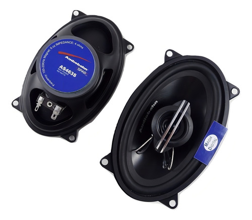 Bocinas Automotriz Audiobahn As463s 4x6 2 Vias 400watts Color Negro