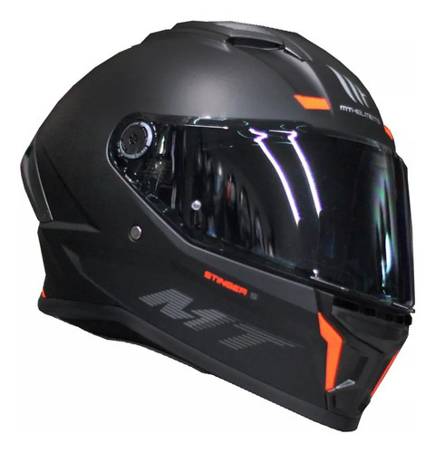 Capacete Mt Helmets Ff126 Stinger 2 Solid Capacete preto fosco tamanho M (57-58 cm)