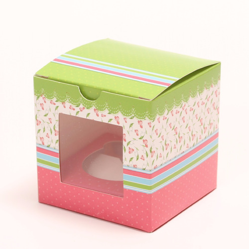 Cajas De Regalos Para Mini Ponque Cupcake Flores Fresa 20 Un