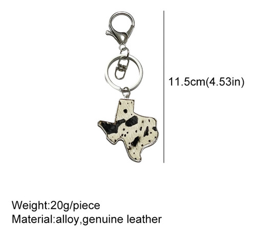 Llavero De Piel Con Estampado De Leopardo Y Vaca (3 #mold) W