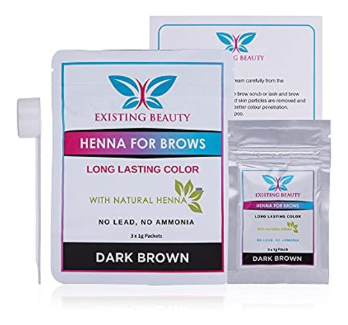 Existing Beauty Henna Para Cabello De Cejas - Kit De Tinte Y