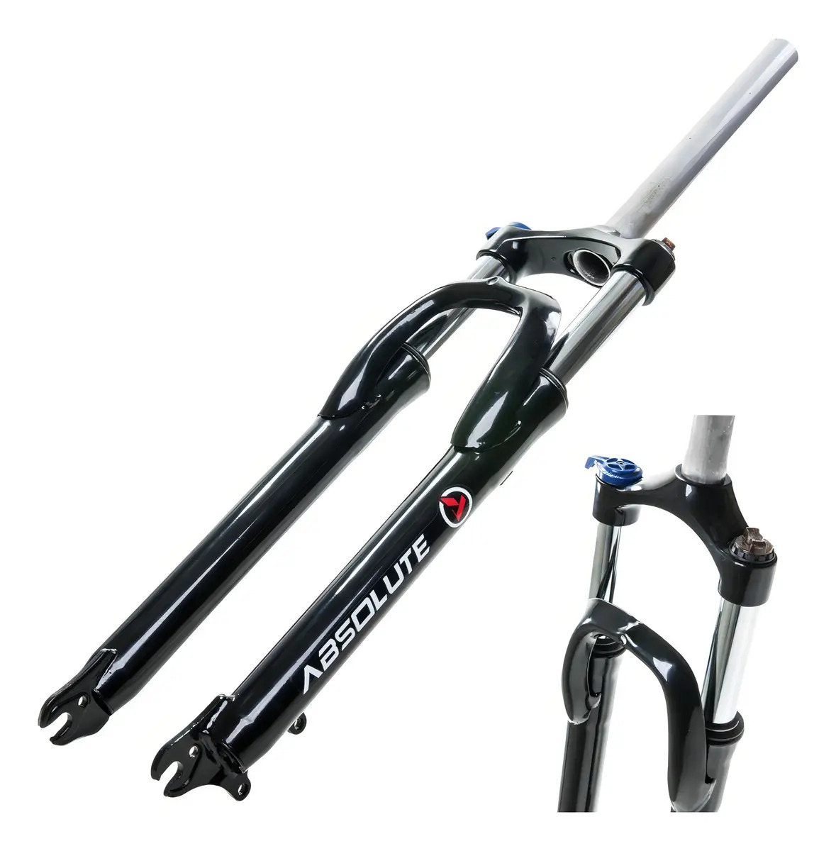 Garfo Suspensão Bicicleta Aro 29 Absolute Mola Freio Disco prata