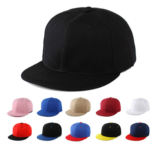 Gorra De Béisbol Lisa Con Pico Plano, Sombreros De Hip Hop P