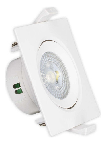 Kit 3 Spot Quadrado 5w Led Direcionável De Embutir Ol Ilumin Cor Branco Bivolt 100 - 240 V