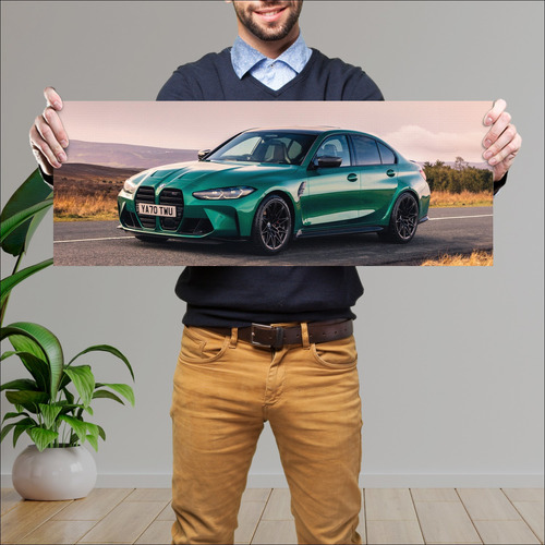 Cuadro 30x80cm Auto 2021 Bmw M3 Competition Uk 1 305