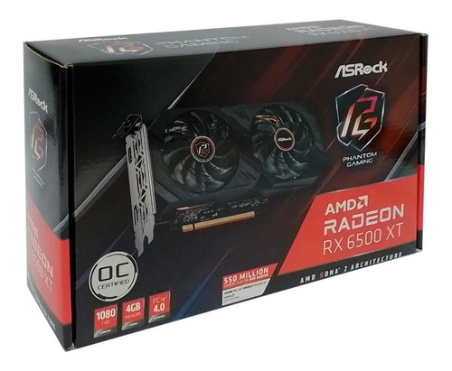 Tarjeta De Video Asrock Amd Radeon Rx6500xt Phantom Gaming 