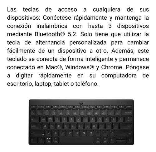 Teclado Inalámbrico Hp 350 Negro
