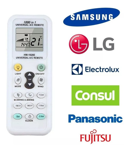 Kit 2 Controle Remoto Universal Ar Condicionado Todo Modelo
