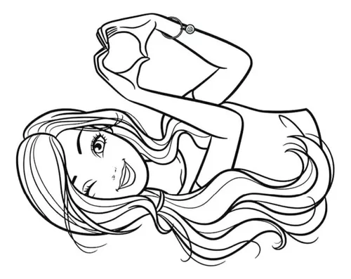 50 Desenhos Para Pintar E Colorir Barbie - Folha A4 Inteira! 1 Por