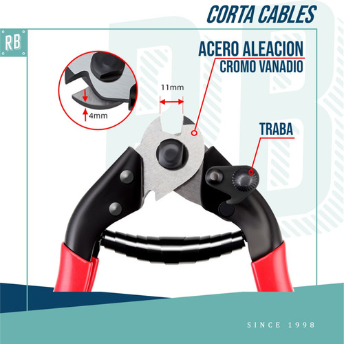 Imagen 2 de 10 de Herramienta Tough Alicate Corta Cables Bicicleta - Racer Bikes
