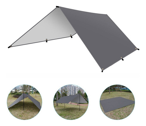 Lona Para Camping, Toldo Portátil, Gris 3*4