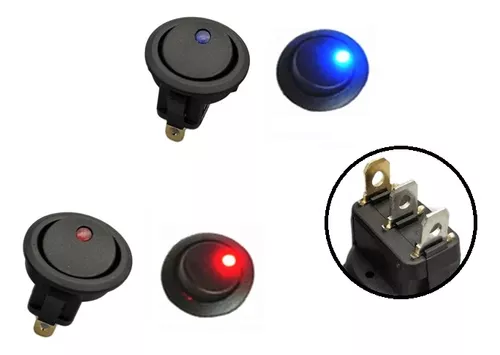 Enchufe empotrable con interruptor y fusible Tipo Botón con luz roja
