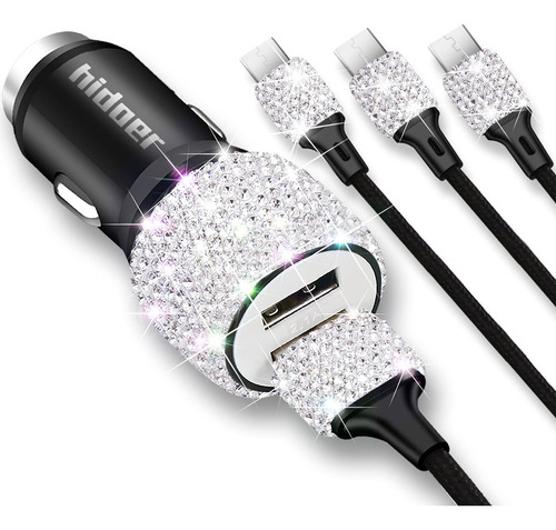 Bling - Cargador Usb Para Automovil De 5 V/2.4 A, Decoracion