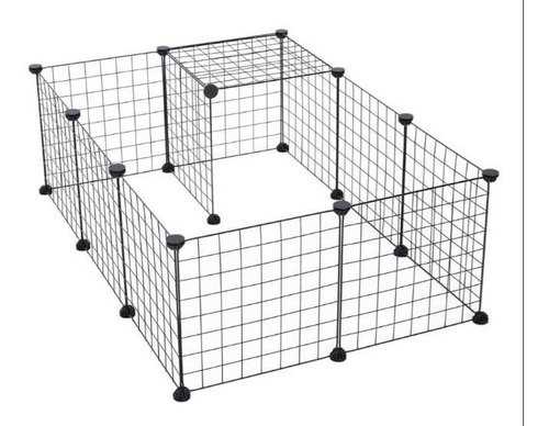 Imagen 2 de 6 de Jaula Armable De 12 Paneles Para Conejo, Cuy, Hurón. Corral