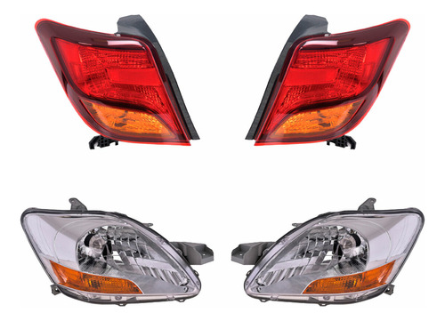 Paq Calaveras Y Faros Toyota Yaris 2015 Depo