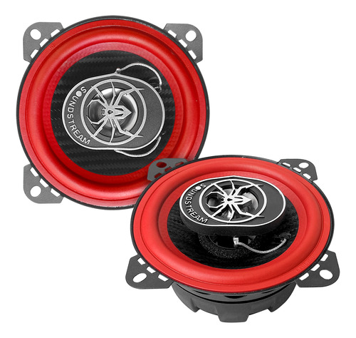 Soundstream Bocinas Para Auto 5.25 Fibra Carbono 2 Vías Color Rojo