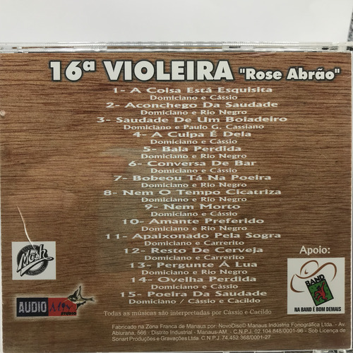 Cd Rose Abrao 16 Violeira Barretos 2000