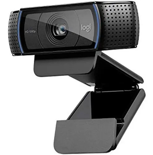 Câmera Webcam Logitech C920s Full Hd Usb Com Microfone Preto