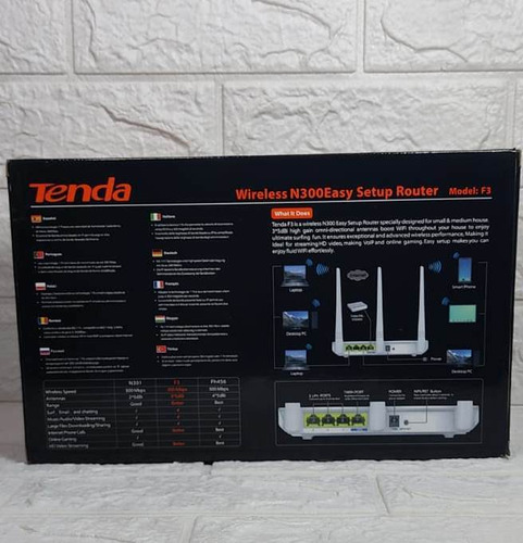 Router Tenda F3 N300 Blanco 110v/220v