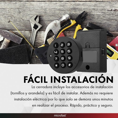 Imagen 7 de 9 de Cerradura Inteligente Clave Cajón Gabinete Programable Pilas