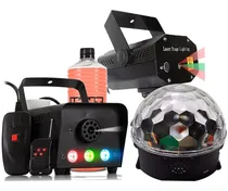 Comprar Kit Iluminação Para Festa De Aniversario Djs Máquina De Fuma