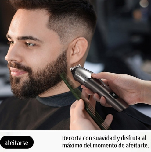 cortadora de cabello, afeitadora de nariz, orejas y cejas con cuchillas cerámicas afiladas, carga USB rápida, pantalla LED digital y diseño impermeable, Kit multifuncional 11 en 1