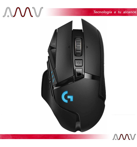 Mouse gamer de juego inalámbrico recargable Logitech G Series Lightspeed G502 negro
