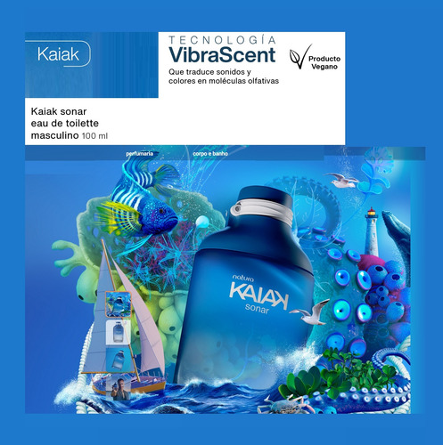 Kaiak Sonar Eau De Toilette Masculino 100ml Natura Vegano