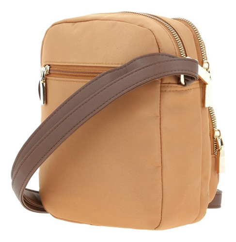Bolsa Crossbody Madison Mujer Md24027-l Color Amarillo Diseño De La Tela Lisa