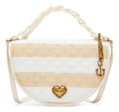 Betsey Johnson Nauti-gal Bolso Con Solapa De Rafia En Forma 