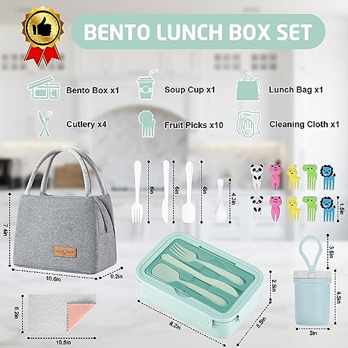 Lonchera Bento Para Niños, Lonchera Bento Box Para Adultos L