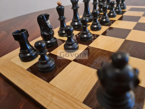 Juego Ajedrez Madera Profesional Piezas Croacia Ebony