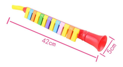 Imagen 4 de 6 de Flauta 13 Notas Clarinete Melodica Varios Colores Teclado