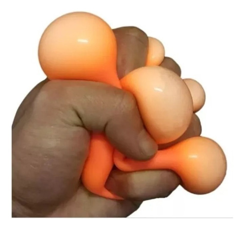 Squishy Ball Pelota Antiestress Scuishies Poppi Color Naranja