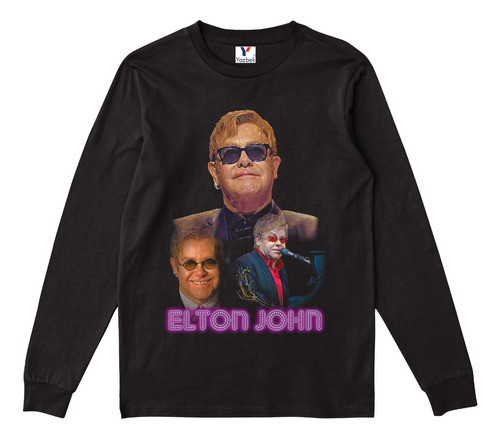 Playera Elton John, Cuello Redondo 100% Algodón Ml 01