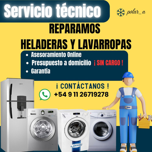 Service Lavarropas Heladeras Samsung Drean Patrick Gafa