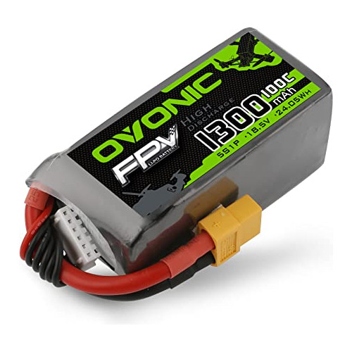 Ovonic Batería Lipo 5s 100c 1300mah 18.5v Con Conector Xt60