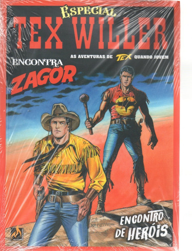 Tex Willer Encontra Zagor - Especial N° 3 - Encontro De Heróis - 132 Páginas - Em Português - Editora Mythos - Formato 15 X 21 - Capa Mole - 2022 - Bonellihq Cx488 A23