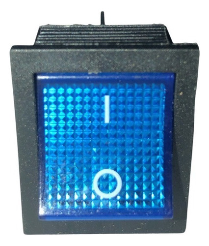 Chave Gangorra Retangular (on/off) Iluminada Azul - Rwb-505