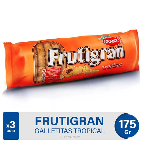 Imagen 1 de 2 de Galletitas Frutigran Tropical Galletas Granix