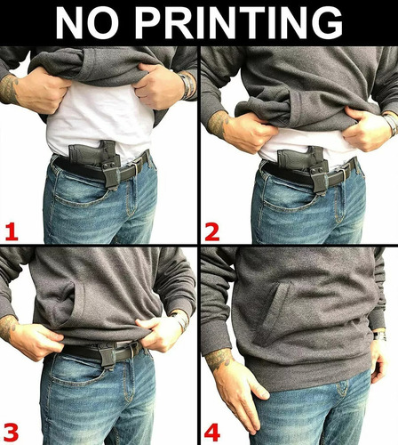 Funda Universal Kydex Iwb Para Glock 25 17 19 Oculta Zurdo/diestro Negro