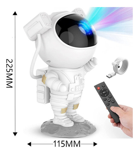 Proyector De Estrellas Astronautas Luz De Noche Para Niños N
