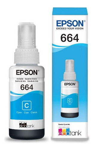 Tinta Epson 664 - Cyan (original)