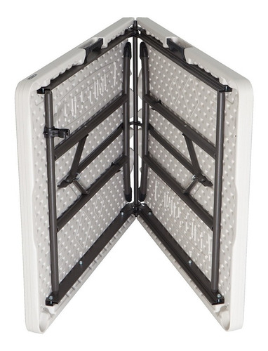 Mesa Plegable Lifetime 182cm Portafolio 1.82m Con Agarradera Color Blanco