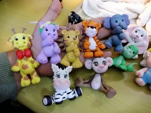 Imagen 1 de 4 de 10 Figuras 5 Cm Animalitos Varios Pasta Flexible