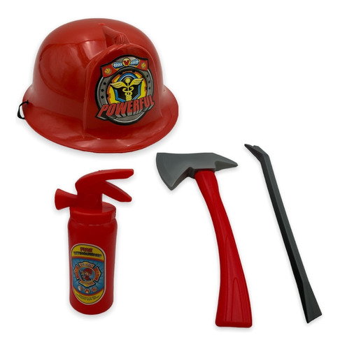 Set De Accesorios De Bombero + Casco Juguete Niños